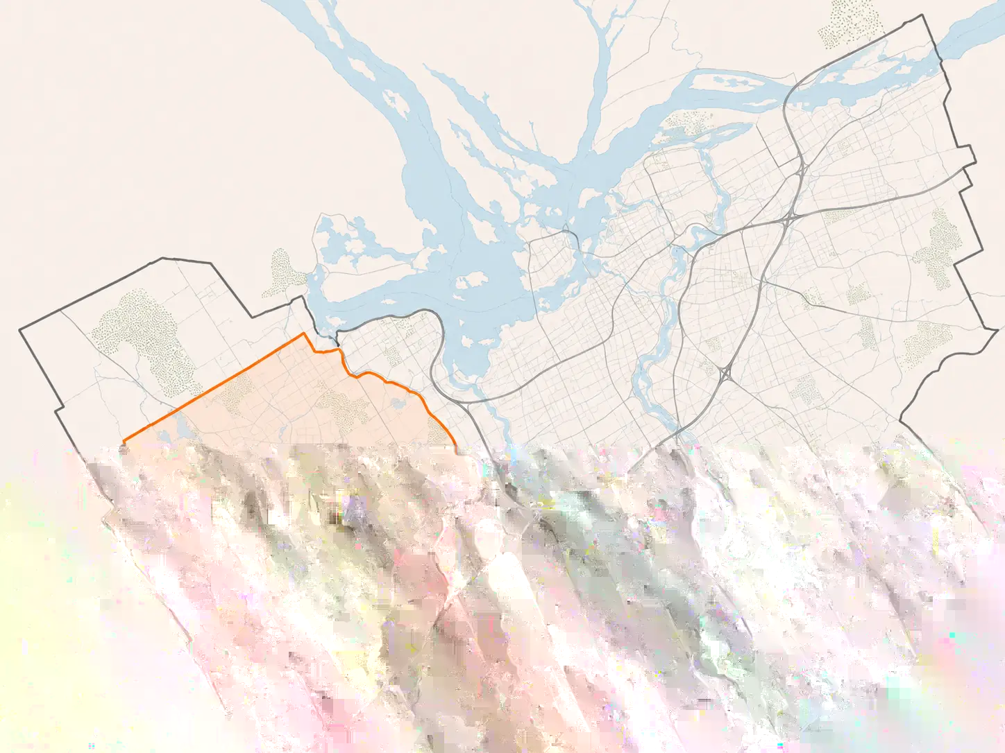 Service-area map of Kanata, Ottawa